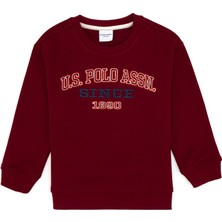 U.S. Polo Assn. Erkek Çocuk Bordo Bisiklet Yaka Sweatshirt 50313843-VR014