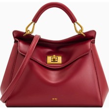 Jw Pei Bordo Lucia Vegan Deri Klasik Üst Saplı Çanta