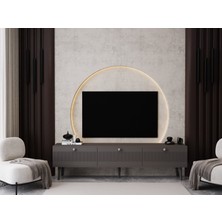 Melura Tv Ünitesi - Tv Sehpası 200 cm %100 Mdf Lake Ahşap Ayaklı
