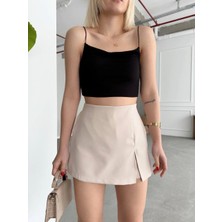 Tek Yırtmajlı Şort Etek