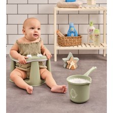 Online Home Market Kaymaz Vakum Ayaklı Bebek Banyo Oturağı & Mama Oturağı Gri