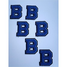 Altay Aksesuar Siyah Mavi Nakış Işlemeli B Harfi