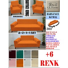 Baby Face Kumaş 3+2+1+1 Komple Giydirme Kanepe&çekyat, Bohem, Porto, Vb. Model Koltuk Kılıfı