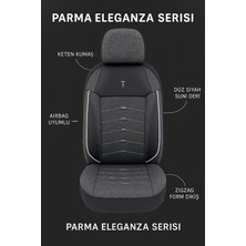 Toyota Corolla Sedan 2000–2024 Parma Eleganza Gri Beyaz Koltuk Kılıfı