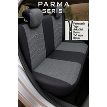 Toyota Corolla Sedan 2000–2024 Parma Eleganza Gri Beyaz Koltuk Kılıfı