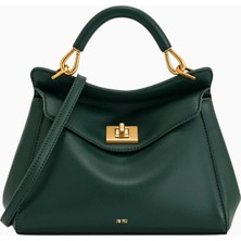 Jw Peı Koyu Yeşil Klasik Üst Saplı Vegan Deri Çanta