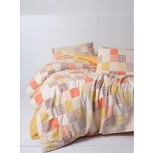 Flanel Nev Takımı Çift Kişilik Palm Hardal