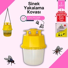 Vettoptan 2 Adet Karasinek Tuzağı Kova Kara Sinek Öldürücü Ahır Bahçe Çiftlik Restorant Açık Alan Uygun Sintut