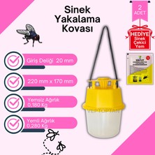 Vettoptan 2 Adet Karasinek Tuzağı Kova Kara Sinek Öldürücü Ahır Bahçe Çiftlik Restorant Açık Alan Uygun Sintut