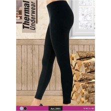 Bonbonetti Kota Siyah Termal Kadın Tayt