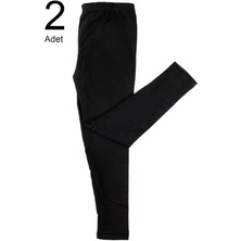 Bonbonetti Çocuk Siyah Uzun 2'li Paket Viskon Şardonlu Alt Içlik Termal Giyim & Içlik