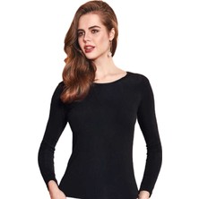 Bonbonetti Kadın Siyah Uzun Kollu Termal Üst Içlik 2'li