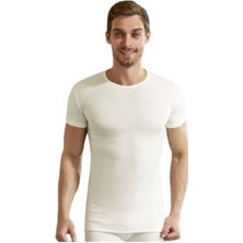 Bonbonetti Erkek Ekru Termal Üst Kısa Kol O Yaka Içlik