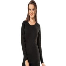 Bonbonetti Termal Kışlık Kalın Uzun Kollu Üst Içlik Siyah Renk