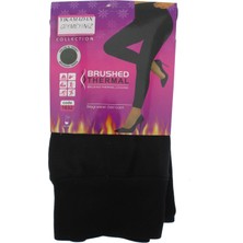 Bonbonetti Kadın Siyah Peluşlu Termal Tayt