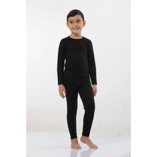 Bonbonetti Erkek Çocuk Termal Alt- Üst Set Takım Siyah