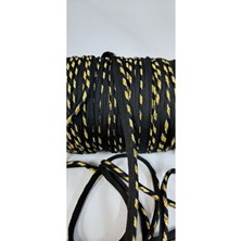 Altay Aksesuar Gold Simli Siyah Lacivert Kenar Biye Şerit ( 1 cm )