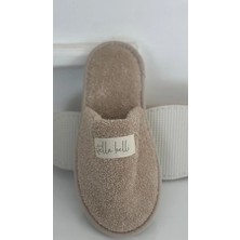 Havlu Terlik | %100 Pamuk | Kaymaz Çift Taban | Sauna Spa Otel Banyo Ev Misafir Lohusa Terliği Bej