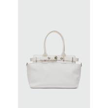 Twin Kemer Toka Detaylı Omuz Çanta Krem