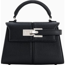 Jw Peı Siyah Elise Vegan Deri Üst Saplı Çanta