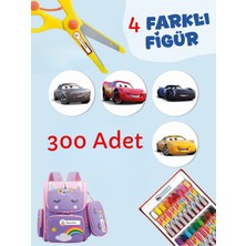 300 Adet Mcqueen ve Arkadaşları Okul Etiketi Kişiye Özel Isme Özel Kalem Defter Kitap Etiketi