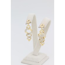 Stil Incisi/xupıng Jewelry Zeyna Sallantılı Zirkon Taşlı Küpe