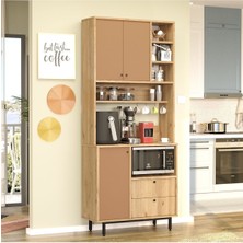 Latte Serisi Kahve Köşesi Çok Amaçlı Dolap Mutfak Dolabı Sepet-Kiremit Lat7-Sk