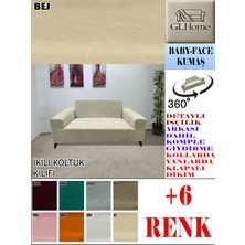 Baby Face Kumaş Çift Kişilik Komple Giydirme 2'li Kanepe, Bohem,porto, Vb Model Koltuk Kılıfı