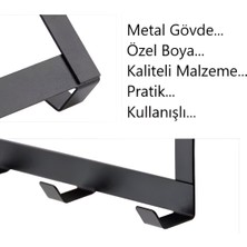 Metal Siyah Amerikan Kapı Arkası Askılık Organizer Askılık ve Mutfak Banyo Kapı Arkası Askılık