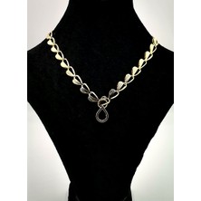 Altın Sarısı Zincir Figürlü Lüks Kararmaz Kolye