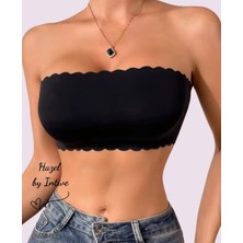 Hazel Silikonlu Askısız Balensiz Lazer Kesim Dikişsiz Çıkarılabilir Padli Ithal Straplez Sütyen