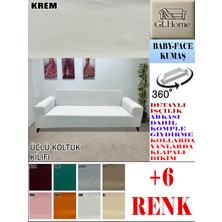 Baby Face Kumaş 3 Lü Komple Giydirme Kanepe & Çekyat, Bohem, Porto, Vb. Model Koltuk Kılıfı