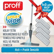 Sprey Mop ve 3 Yedek Mop ile Temizlik Kolaylığı