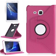 Galaxy Tab 4 T280  Uyumlu Effx Dönebilen Standlı Kılıf-Pembe Koyu