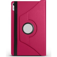 Lenovo Tab P11 11.5 (2.nesil) TB350UF Uyumlu Effx Dönebilen Standlı Kılıf-Pembe Koyu