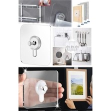 Kendinden Yapışkanlı Şeffaf Banyo Mutfak Askı Aparatı