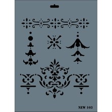 Rich New Seri N-103 Stencil 35X25 cm