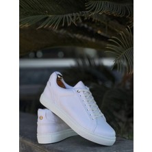 Kb-Bx1  Kuback Beyaz Cilt Yüksek Beyaz Taban Günlük Erkek Ayakkabı