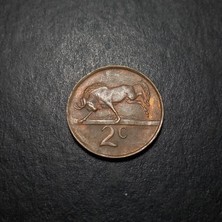Escoines 39963688AA1422DC2C 1985 Güney Afrika 2cent Ççt Bronz Para Güney Afrika Randı