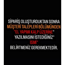 Sevgililer ve Anneler Günü , Arkadaşa Özel Hediye Altın Renkli Fanus Yapay Islak Lale Isim Yazmalı