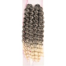 Esperer Nice Bulk Afro Su Dalgası Saç Kahve Platin Ombreli