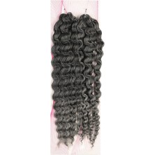 Esperer Nice Bulk Afro Su Dalgası Saç Siyah Gri Ombreli
