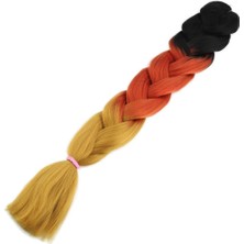 Esperer Afrika Örgüsü ve Rasta İçin Sentetik Ombreli Saç  Siyah  Bakır  Karamel