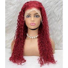 Wovna Gerçek Front Lace Tül Peruk - Su Dalgası - Kızıl 70 - 75 cm