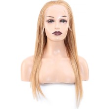 Düz Front Lace Gerçek Tül Peruk / Altın Karamel / 60/65CM