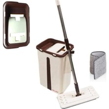 Iki Hazneli Mikrofiber Tablet Mop Çift Paspaslı Temizlik Seti