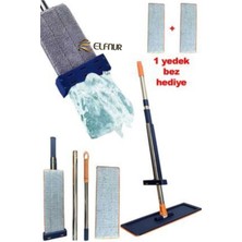 Kendinden Sıkmalı Mop Paspas Takım, Yedek Mikrofiber Bezli, Kolay Temizlik Seti