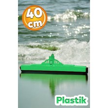 Yeşil Siyah Plastik Çekçek, 40 Cm, Ev ve Iş Yeri Temizlik Aracı