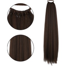 Nerm Lastik Tokalı At Kuyruğu Düz / Kahve Karamel