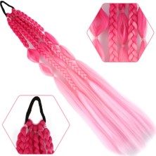 Nerm Bn ve Düz Salaş Örgülü Lastikli At Kuyruğu / Acm10